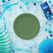 Fern Green Solid Color Pappteller (Party)