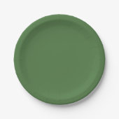 Fern Green Solid Color Pappteller (Vorderseite)
