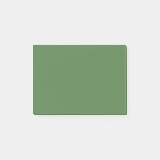Fern Green Solid Color Post-it Klebezettel (Vorderseite)