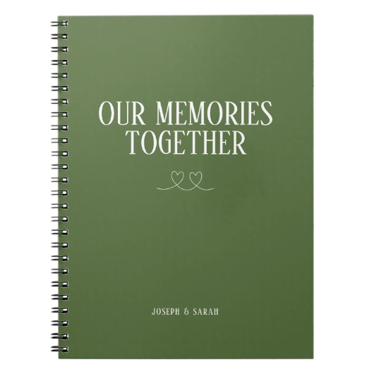 Fern Green Unsere Erinnerungen zusammen Notebook Notizblock (Vorderseite)