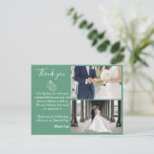 Fern Green Wedding Ring Wedding Danke Postcard Postkarte (Stehend Vorderseite)