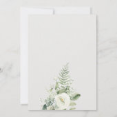 Fern Greenery White Floral Save the Date einladen Dankeskarte (Rückseite)