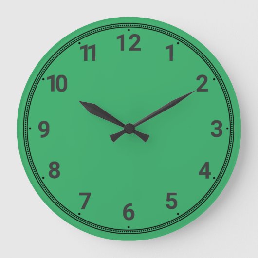Fern grün große wanduhr (Vorderseite)