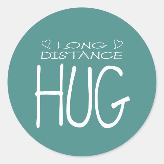Fern-Hug-Nachricht für Post oder Paket Runder Aufkleber (Vorderseite)