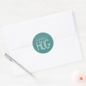 Fern-Hug-Nachricht für Post oder Paket Runder Aufkleber (Umschlag)