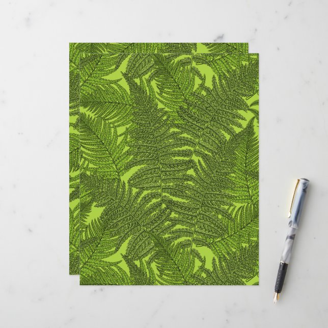 Fern in grün (Vorderseite/Rückseite Beispiel)