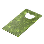 Fern in grün geldbeutel flaschenöffner (Rückseite Schrägansicht)