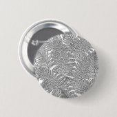 Fern in Schwarz und Weiß Button (Vorne & Hinten)