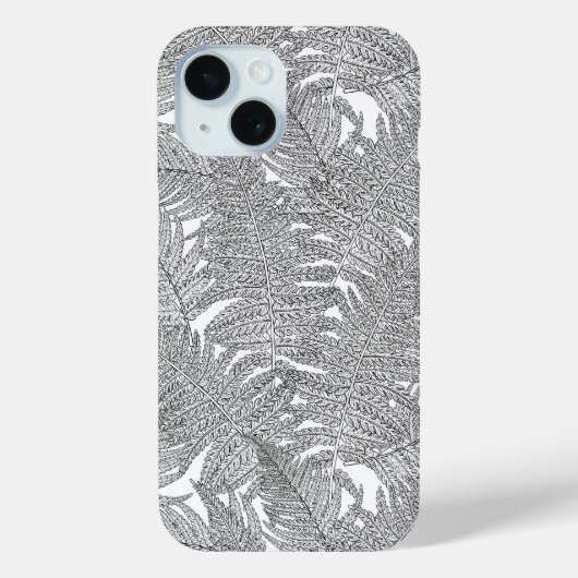 Fern in Schwarz und Weiß Case-Mate iPhone Hülle (Rückseite)