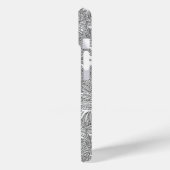 Fern in Schwarz und Weiß Case-Mate iPhone Hülle (Rückseite / Links)