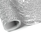 Fern in Schwarz und Weiß Geschenkpapier (Rolleneckpunkt)