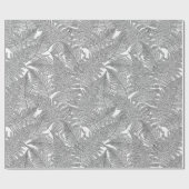 Fern in Schwarz und Weiß Geschenkpapier (Flach)