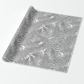 Fern in Schwarz und Weiß Geschenkpapier (Ungerollt)