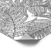 Fern in Schwarz und Weiß Poster (Ecke)