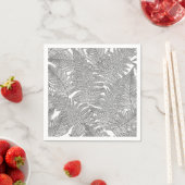 Fern in Schwarz und Weiß Serviette (Beispiel)