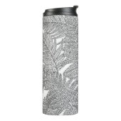 Fern in Schwarz und Weiß Thermosbecher (Nach links gedreht)