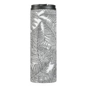 Fern in Schwarz und Weiß Thermosbecher (Rückseite)