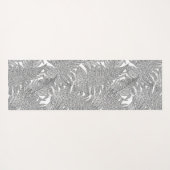 Fern in Schwarz und Weiß Yogamatte (Rückseite (Horizontal))