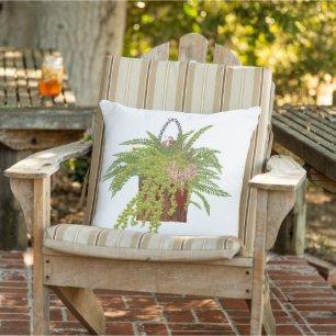 Fern Ivy Hängepflanze Botanische Illustrationskuns Kissen