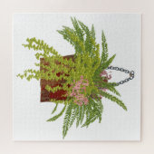 Fern Ivy Hanging Pflanze Botanische Illustration A Puzzle (Horizontal)