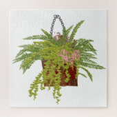 Fern Ivy Hanging Pflanze Botanische Illustration A Puzzle (Vertikal)