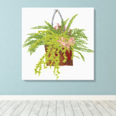 Fern Ivy Hanging Plant Botanical Illustration Art Leinwanddruck (Insitu (Holzboden))