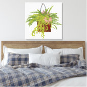 Fern Ivy Hanging Plant Botanical Illustration Art Leinwanddruck (Insitu (Schlafzimmer))