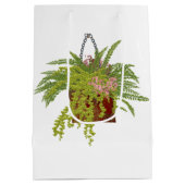 Fern Ivy Hanging Plant Botanical Illustration Art Mittlere Geschenktüte (Rückseite)