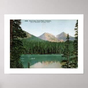 Fern Lake, Estes Park, Colorado Vintage auf Deutsc Poster