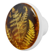 Fern Leaf Amber Muster Keramikknauf (Rechts)