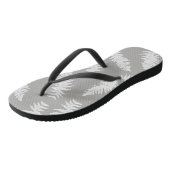 Fern Leaf Botanische Flip Flops Badesandalen (Schrägansicht)