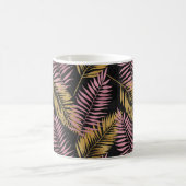 Fern Leaf Design in Rosa und Gold Kaffeetasse (Mittel)