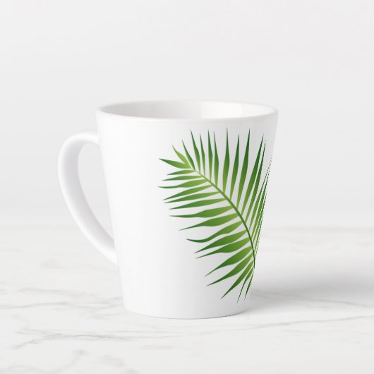 Fern Leaf Design Latte Tasse (Linke Ecke)