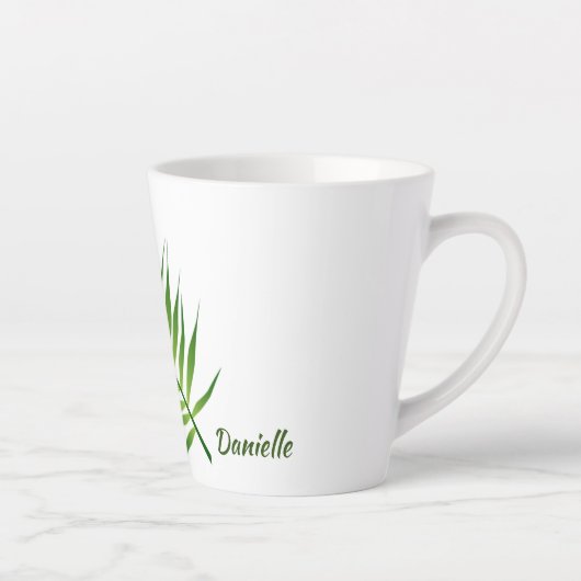 Fern Leaf Design Latte Tasse (Rechts)