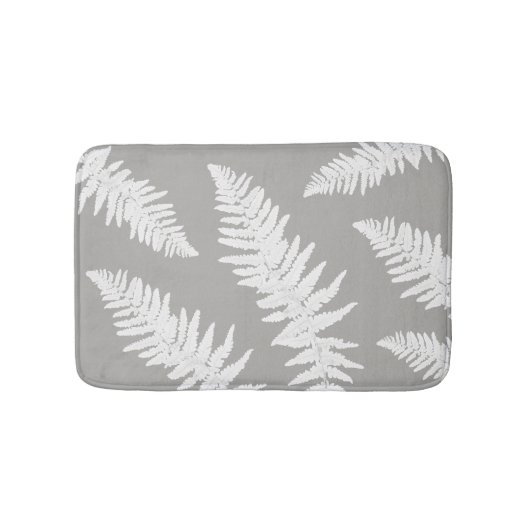 Fern Leaf Gray Botanic Bath Mat Badematte (Vorderseite)