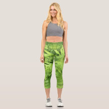 Fern Leaf Hoher Waste Leggings: Garten Fitness Zuh