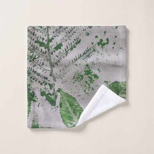 Fern Leaf Malerei Art Badetuch Set (Waschlappen)