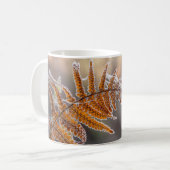 Fern Leaf mit Eisfrost in kalter Winternatur - Kaffeetasse (Vorderseite Links)