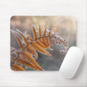 Fern Leaf mit Eisfrost in kalter Winternatur - Mousepad (Mit Mouse)