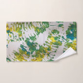 Fern Leaf Print Green Painting Fibre Art Badhandtuch Set (Handtuch)