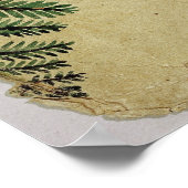 Fern mit roten und gelben Blumen Poster (Ecke)