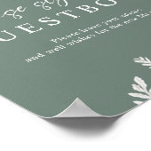 Fern | Moderne Kalligrafie - Gästebuchsignatur Poster (Ecke)