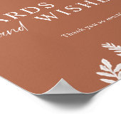 Fern | Moderne kalligraphische Karten und Wünsche Poster (Ecke)