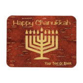 Fern North Chanukkah - Innere Birch Rinde Magnetic Magnet (Horizontal)