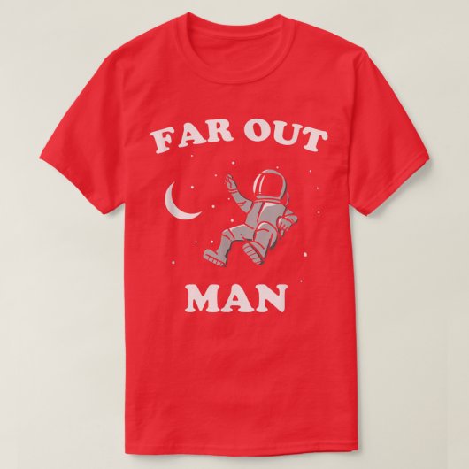 Fern Out Man Astronaut Space Funny Hippy T-Shirt (Design vorne)