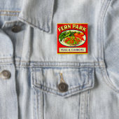 Fern Park Erbsen- und Karottenlabel der 30er Jahre Button (Beispiel)