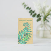 Fern Pastellblauer Faulkopf Visitenkarte (Stehend Vorderseite)