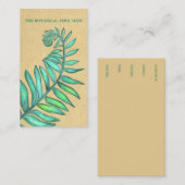 Fern Pastellblauer Faulkopf Visitenkarte (Vorne/Hinten)