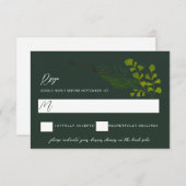 Fern Pepper Tree Blätter Garden Dark Green RSVP Karte (Vorne/Hinten)