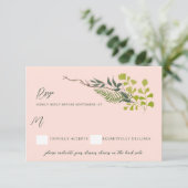 Fern Pepper Tree Blätter Garden Pink UAwg RSVP Karte (Stehend Vorderseite)